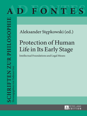 cover image of Protection of Human Life in Its Early Stage